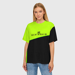 Футболка оверсайз женская New world geomerty, цвет: 3D-принт — фото 2