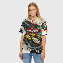 Футболка оверсайз женская Tekken dragon tatoo, цвет: 3D-принт — фото 2