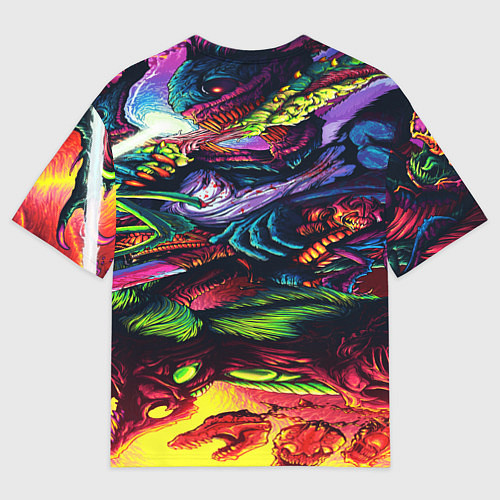 Женская футболка оверсайз Tekken hyper monster steel / 3D-принт – фото 2
