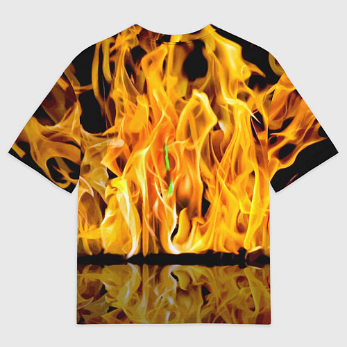 Женская футболка оверсайз Counter Strike - motto flame / 3D-принт – фото 2