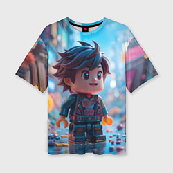 Женская футболка оверсайз Человечек из лего