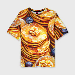 Женская футболка оверсайз Блинчики