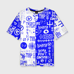 Футболка оверсайз женская Twenty one pilots лого, цвет: 3D-принт