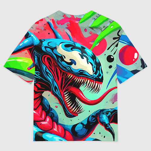 Женская футболка оверсайз Свирепый Веном - граффити / 3D-принт – фото 2