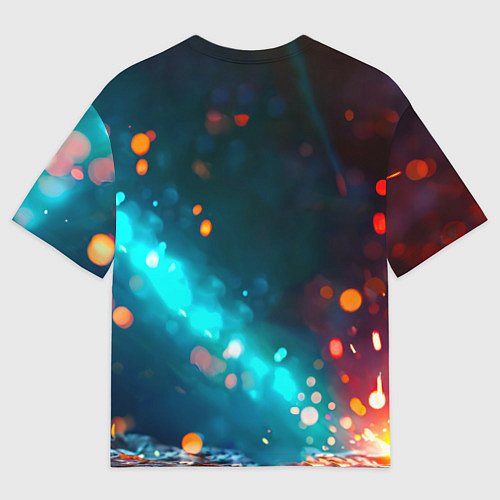 Женская футболка оверсайз Аистенок / 3D-принт – фото 2