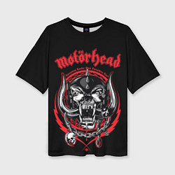 Женская футболка оверсайз Motorhead skull