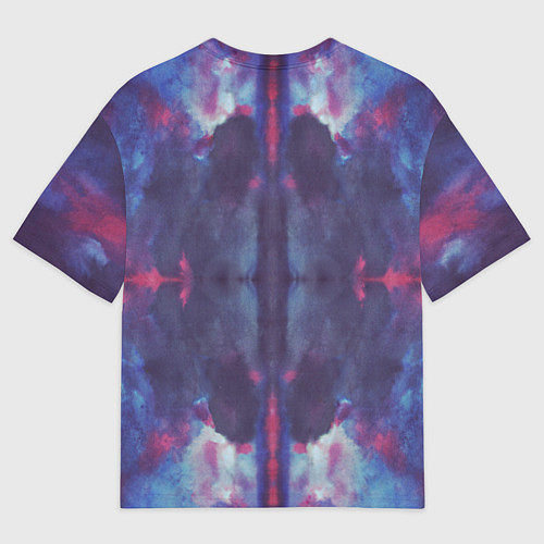 Женская футболка оверсайз Тай-дай космос / 3D-принт – фото 2