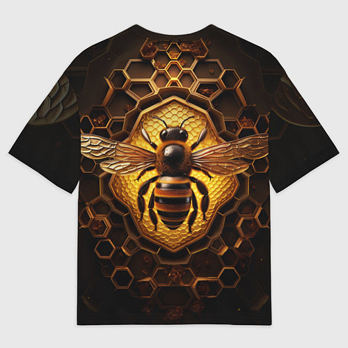 Женская футболка оверсайз Золотая пчела / 3D-принт – фото 2