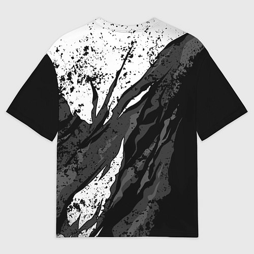 Женская футболка оверсайз Toyota - белый разрыв / 3D-принт – фото 2