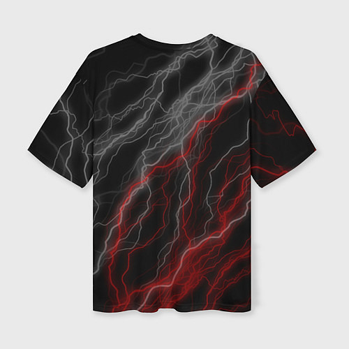 Женская футболка оверсайз The witcher - геральт- молнии / 3D-принт – фото 2