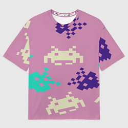 Футболка оверсайз женская Пиксели фильтр, цвет: 3D-принт