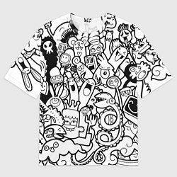 Футболка оверсайз женская Каляки маляки, цвет: 3D-принт