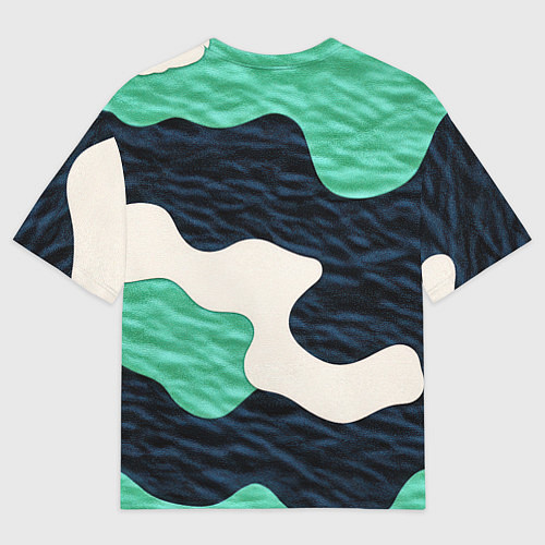 Женская футболка оверсайз Текстурный милитари камуфляж / 3D-принт – фото 2