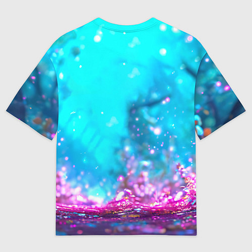 Женская футболка оверсайз Белый буйвол / 3D-принт – фото 2