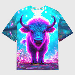 Футболка оверсайз женская Белый буйвол, цвет: 3D-принт