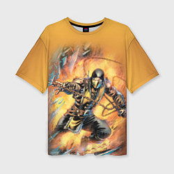 Футболка оверсайз женская Scorpion - Mortal Kombat, цвет: 3D-принт