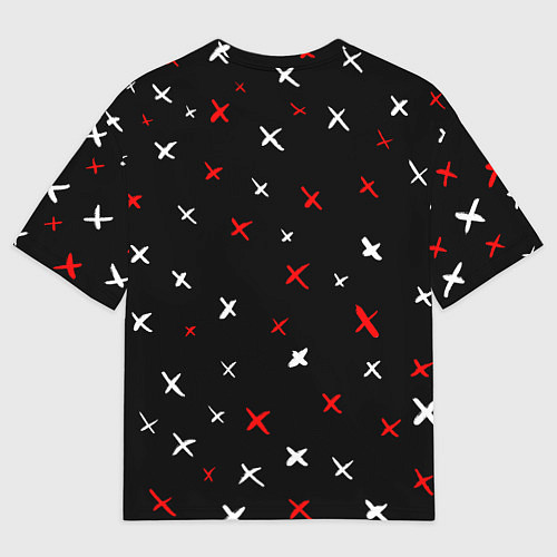 Женская футболка оверсайз Smile face / 3D-принт – фото 2