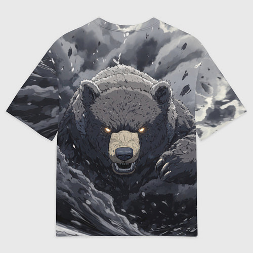 Женская футболка оверсайз Защитник славянских земель - медведь / 3D-принт – фото 2