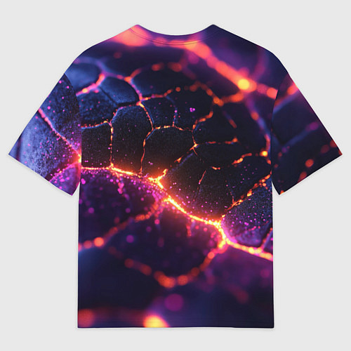 Женская футболка оверсайз Текстура вулкана / 3D-принт – фото 2
