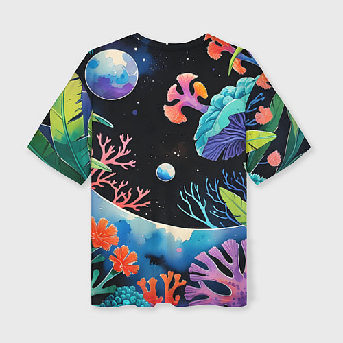 Женская футболка оверсайз Подводная фантастика / 3D-принт – фото 2