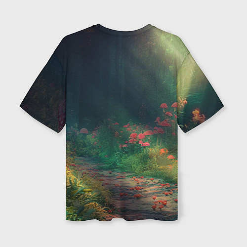 Женская футболка оверсайз МаоМао и лягушка - Монолог Фармацевта / 3D-принт – фото 2