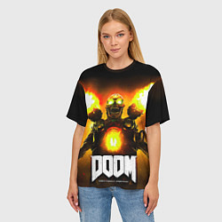 Футболка оверсайз женская Doom - revenant, цвет: 3D-принт — фото 2