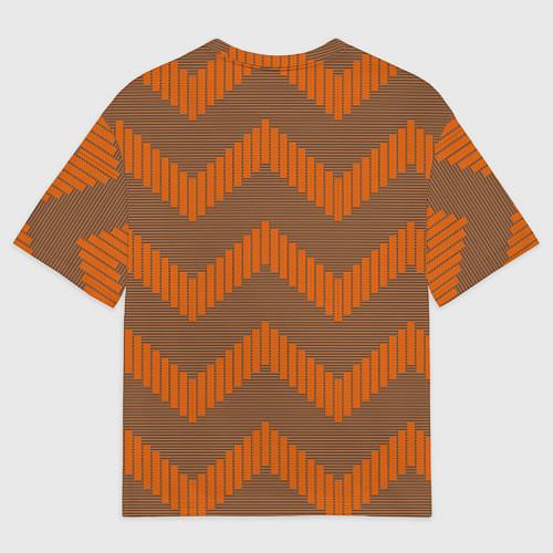 Женская футболка оверсайз Зигзаг / 3D-принт – фото 2