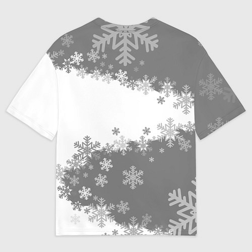 Женская футболка оверсайз Горы зовут сноуборд серый / 3D-принт – фото 2