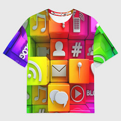 Женская футболка оверсайз Square