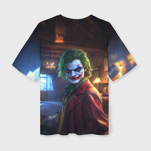 Женская футболка оверсайз Джокер на улице / 3D-принт – фото 2
