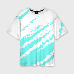 Футболка оверсайз женская The color is light blue and white, цвет: 3D-принт