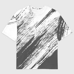 Футболка оверсайз женская The color is gray and white, цвет: 3D-принт