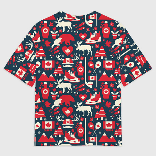 Женская футболка оверсайз Канада / 3D-принт – фото 2