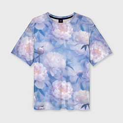 Футболка оверсайз женская Цветы в туманности, цвет: 3D-принт