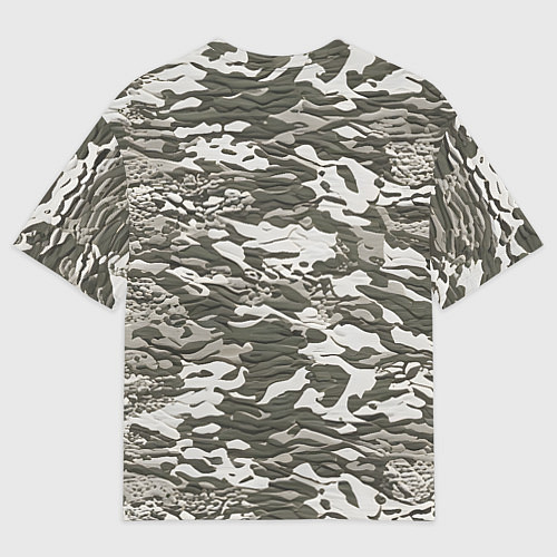 Женская футболка оверсайз Фактурный камуфляж / 3D-принт – фото 2