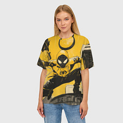 Футболка оверсайз женская Черный человек-паук, цвет: 3D-принт — фото 2