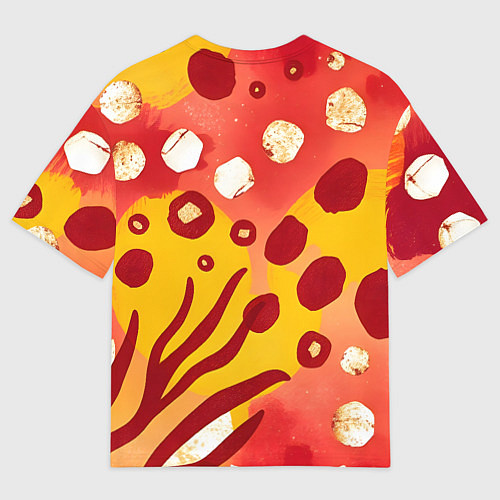 Женская футболка оверсайз Африканский паттерн / 3D-принт – фото 2