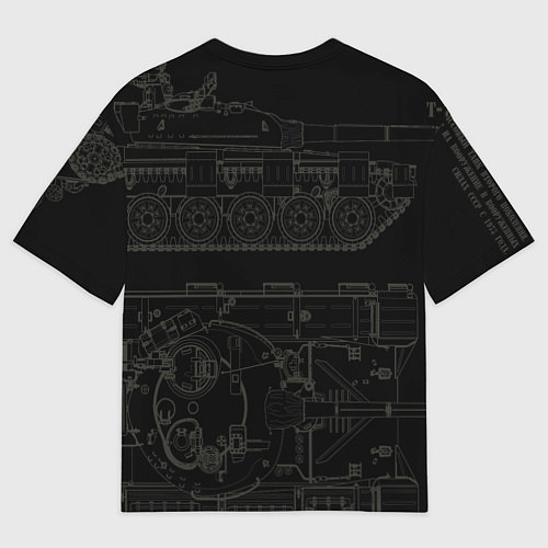 Женская футболка оверсайз Танк Т-72 Урал СССР / 3D-принт – фото 2