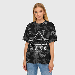 Футболка оверсайз женская 30 Seconds to Mars - poster, цвет: 3D-принт — фото 2