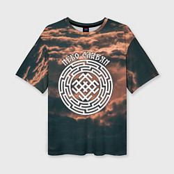 Футболка оверсайз женская Белобог - небо славян, цвет: 3D-принт