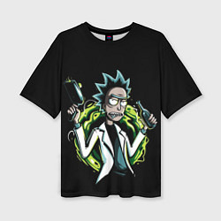 Женская футболка оверсайз Rick with gun