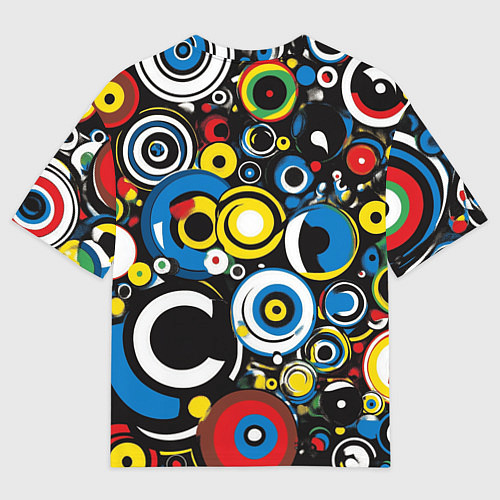 Женская футболка оверсайз Абстракция геометрическая / 3D-принт – фото 2