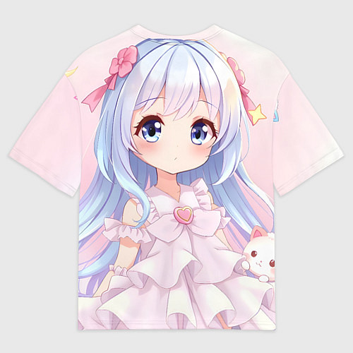 Женская футболка оверсайз Аниме в стиле каваи / 3D-принт – фото 2