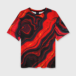 Футболка оверсайз женская Срез магматической породы, цвет: 3D-принт