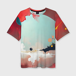 Футболка оверсайз женская Сюрреалистичная абстракция, цвет: 3D-принт