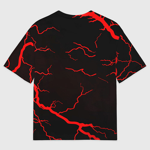 Женская футболка оверсайз BMW storm red color / 3D-принт – фото 2