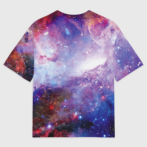 Женская футболка оверсайз Brave cat in space - ai art / 3D-принт – фото 2