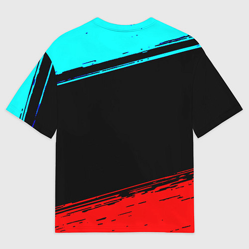 Женская футболка оверсайз Dayz neon color / 3D-принт – фото 2