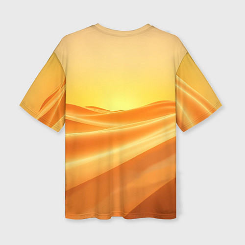 Женская футболка оверсайз Золотые пески / 3D-принт – фото 2