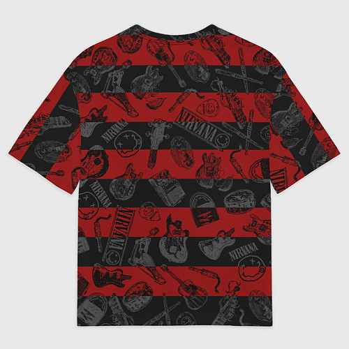 Женская футболка оверсайз Гранж стиль нирвана / 3D-принт – фото 2